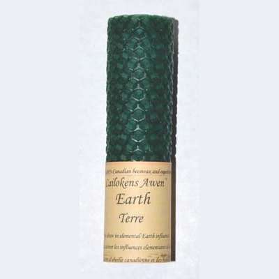 Earth Lailokens Awen Candle, 4 1/4"
