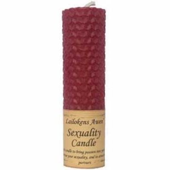 4 1/4" Sexuality Lailokens Awen candle for passion and attraction.