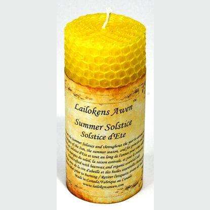 Summer Solstice Altar Lailokens Awen Candle, 4 inches