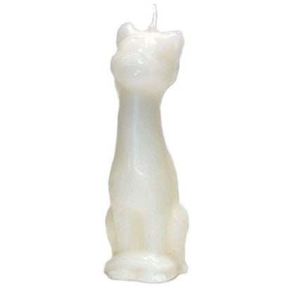 White Cat Candle, 5 1/2"