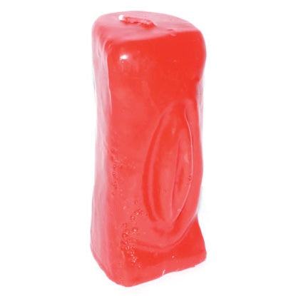 6 1/2 inch red female gender candle for passion and fertility rituals