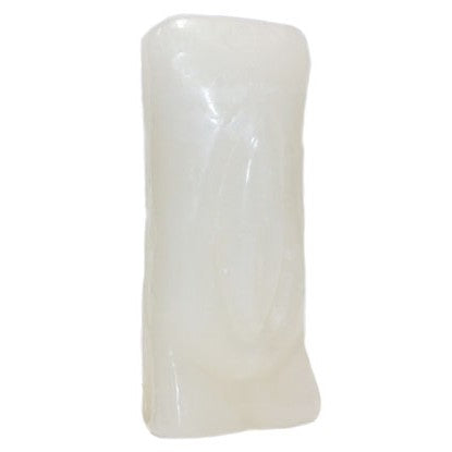6 1/2" White Female Gender candle for enhancing sexual energy and attraction.
