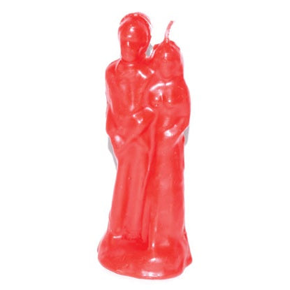 6" red marriage candle shaped as bride and groom for love and protection rituals