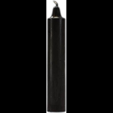 9" black pillar candle for spiritual and decorative use