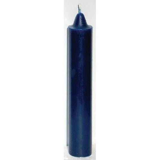 9 inch tall blue pillar candle for rituals and healing practices