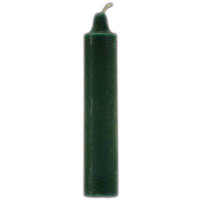 Green Pillar Candles, 9 Inches