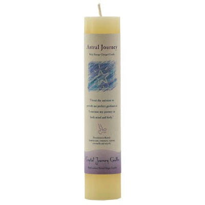 Astral Journey Reiki Charged pillar candle for spells and rituals.