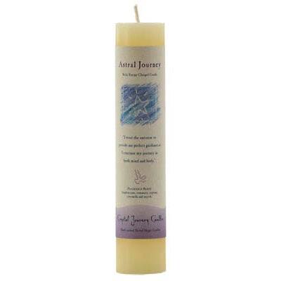 Astral Journey Reiki Charged pillar candle for spells and rituals.