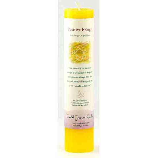 Positive Energy Reiki Charged Pillar Candle for spells, rituals, and healing practices.