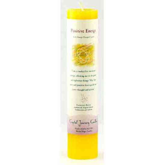 Positive Energy Reiki Charged Pillar Candle for spells, rituals, and healing practices.