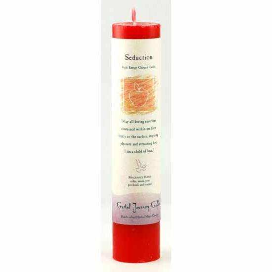 Seduction reiki charged pillar candle