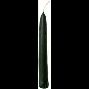 Prosperity ritual candle with carved Theban runes, 7 inches tall, black color.