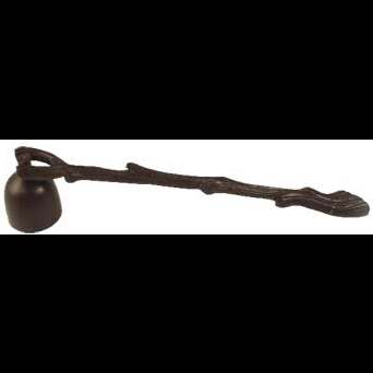 Antiqued Branch Candle Snuffer made of cold cast resin resembling a wooden branch.