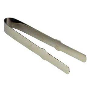 Stainless steel pinching candle snuffer for safe flame extinguishing.