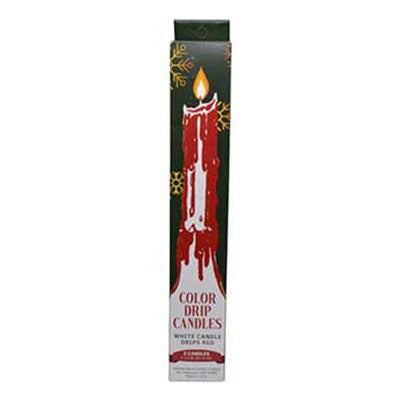 Set of 2 red drip candles in decorative packaging for magical ambiance and spiritual use
