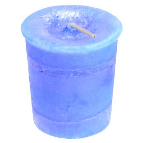 Throat Chakra votive candle
