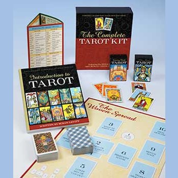 Complete Tarot Kit with decks, instruction book, and reference materials by Susan Levitt.