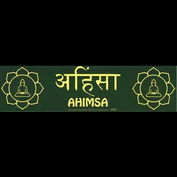 Ahimsa Lotus bumper sticker