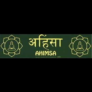 Ahimsa Lotus Bumper Sticker symbolizing spiritual protection and non-violence for empaths and healers