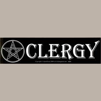 Clergy (with Pentacle) bumper sticker