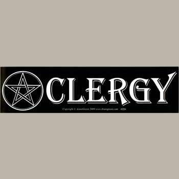 Clergy with Pentacle bumper sticker