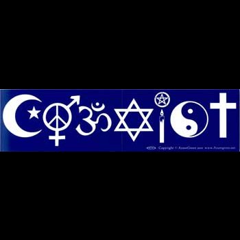 Coexist bumper sticker
