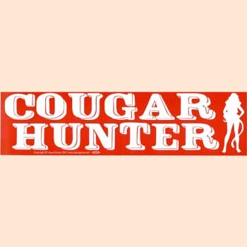 Cougar Hunter bumper sticker
