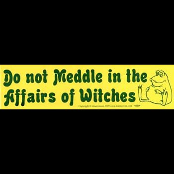 Do Not Meddle in the Affairs of Witches bumper sticker