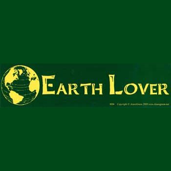 Earth Lover bumper sticker