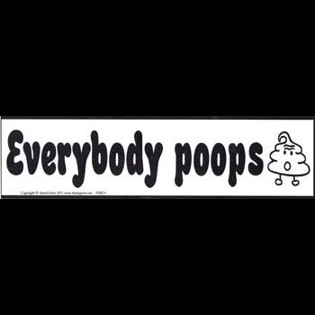 Everybody Poops bumper sticker