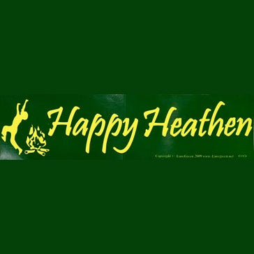 Happy Heathen bumper sticker