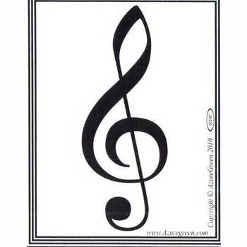 Treble Clef bumper sticker
