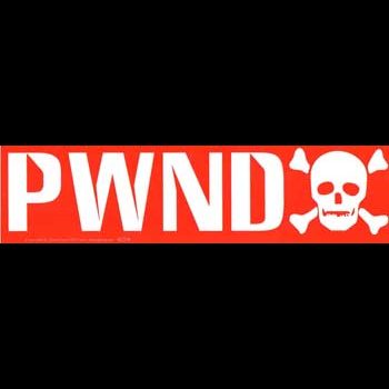 PWND bumper sticker