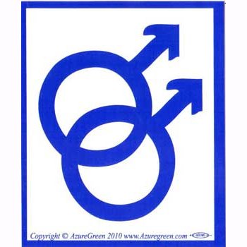 Male/Male bumper sticker