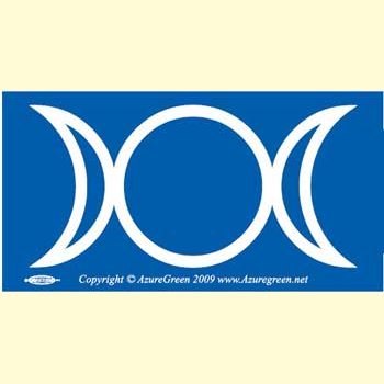 Triple Moon bumper sticker