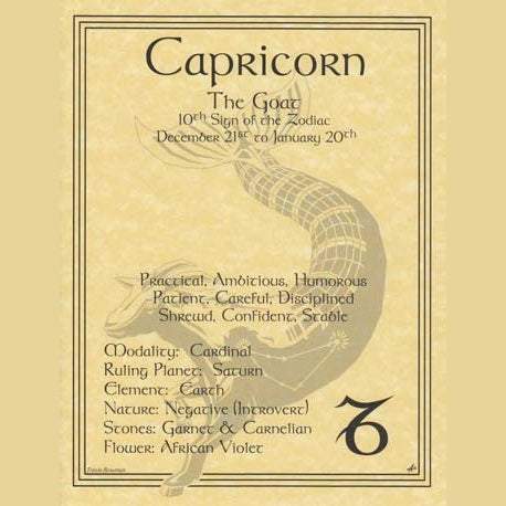 Capricorn zodiac poster