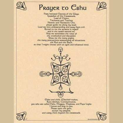 Prayer to Eshu poster