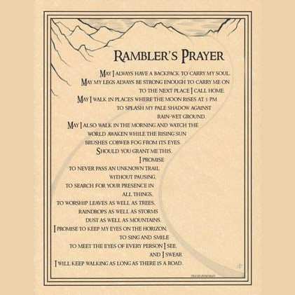 Rambler's Prayer poster