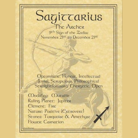 Sagittarius zodiac poster