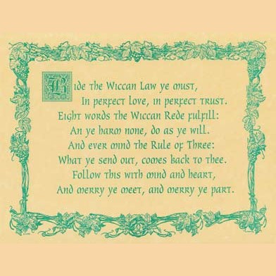 Wiccan Rede law poster
