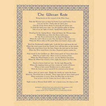 Wiccan Rede long poem poster