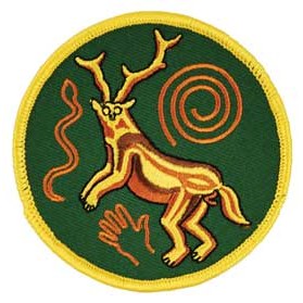 Paleo Shaman iron-on patch 3"
