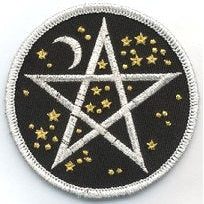 Starry Pentagram iron-on patch 3"