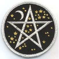 Starry Pentagram iron-on patch 3"