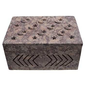 4" x 6" x 3" Star & Moon soapstone box