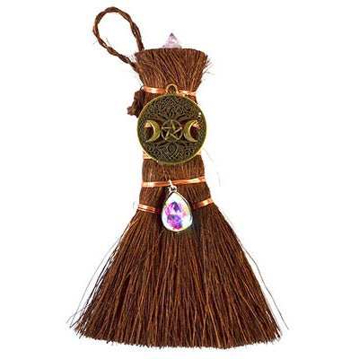 Triple Moon and Pentagram Broom, 6"