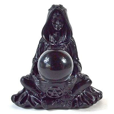 Cloaked Witch with Clear Gazing Ball, 50mm