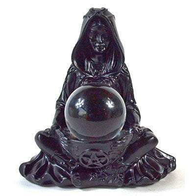 Cloaked Witch with Clear Gazing Ball, 50mm