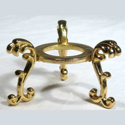 Gold Plated Flower gazing ball stand
