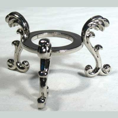 Silver Plated Flower gazing ball stand